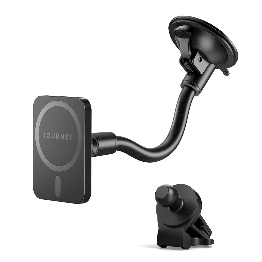 Magnetic (MagSafe) Wireless Car Charger with Flex Mount
